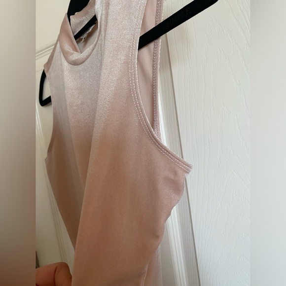 Guess Pink velour Mock Neck Bodysuit - medium - Picture 7 of 11